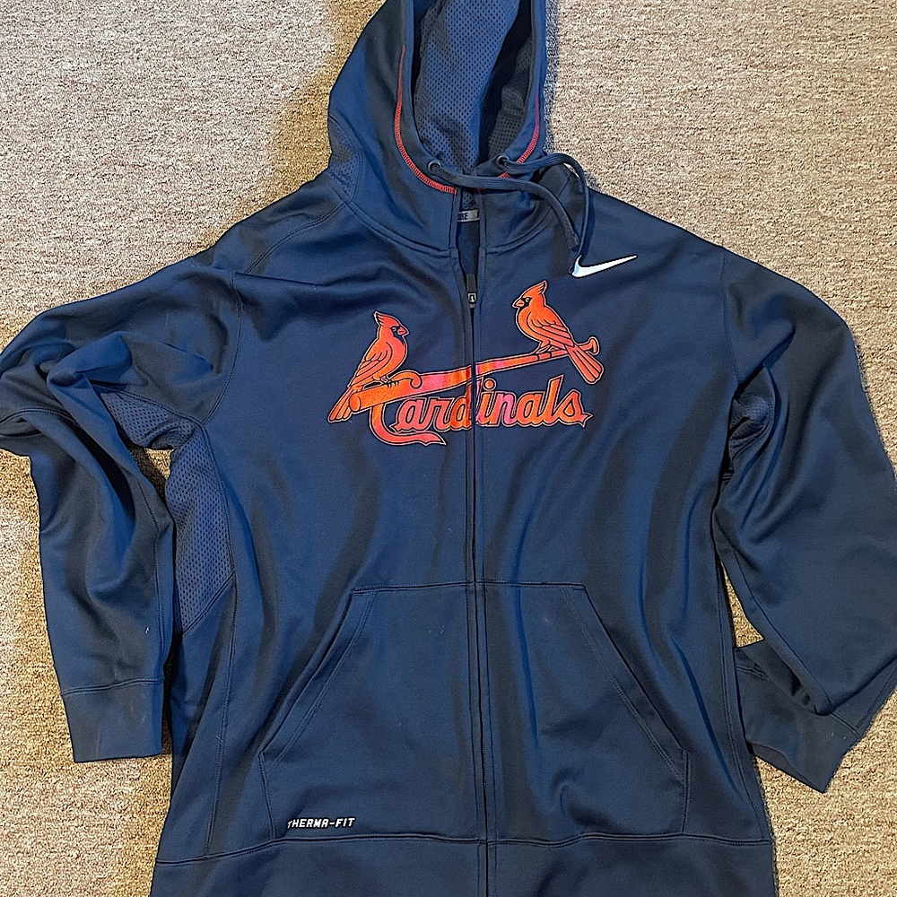 Mens Nike St. Louis Cardinals Full Zip Hoodie. Excellent condition. Size Large.